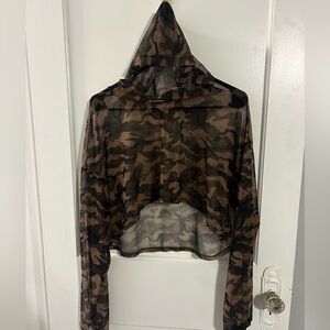 Camo mash crop top